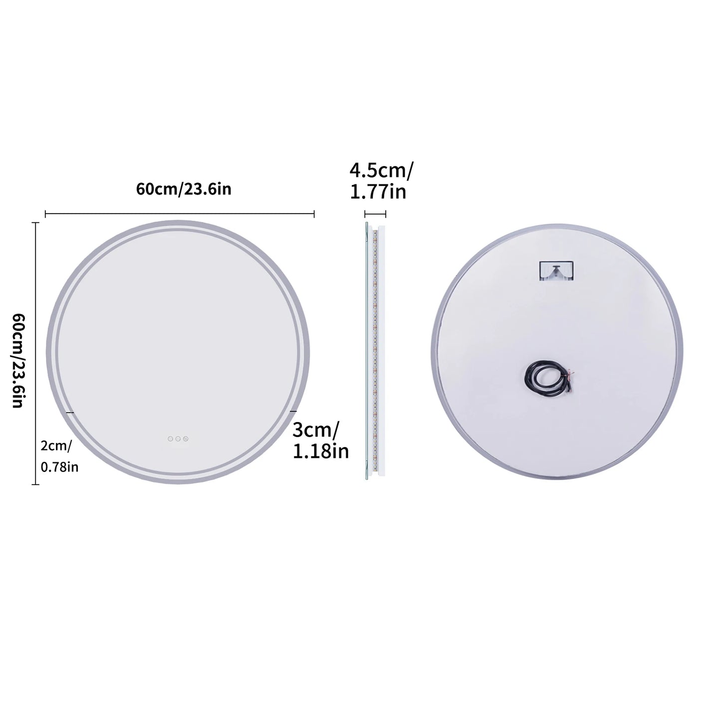 Intelligent Illuminate Big Round Mirror