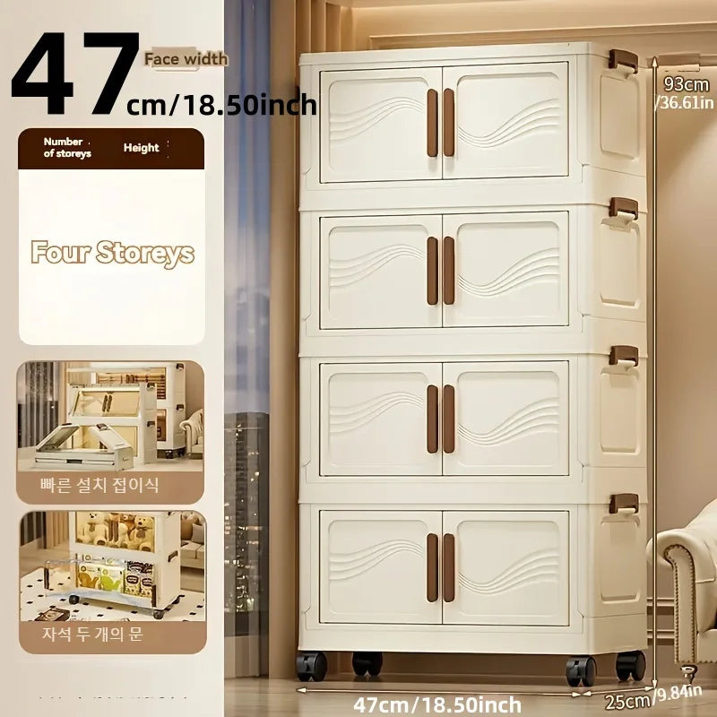 Foldable Storage Box with Clear Door