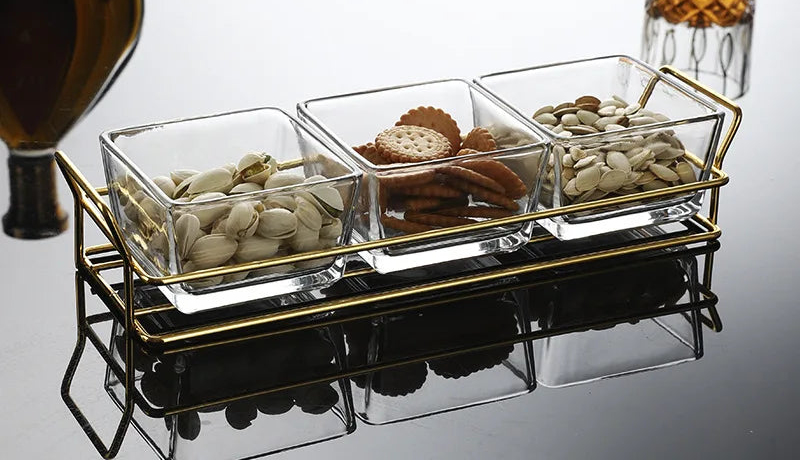 Amber Square Glass Bowl