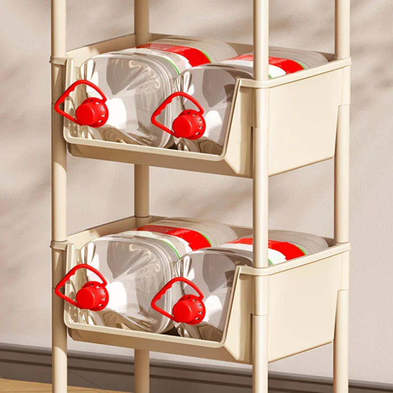 5-layers With wheels storage shelves