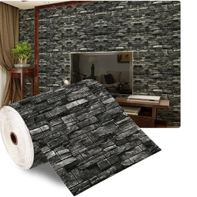 Decorative waterproof and moisture-proof self-adhesive wallpaper