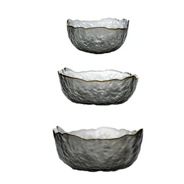 Glass Bowl with Glod Rim