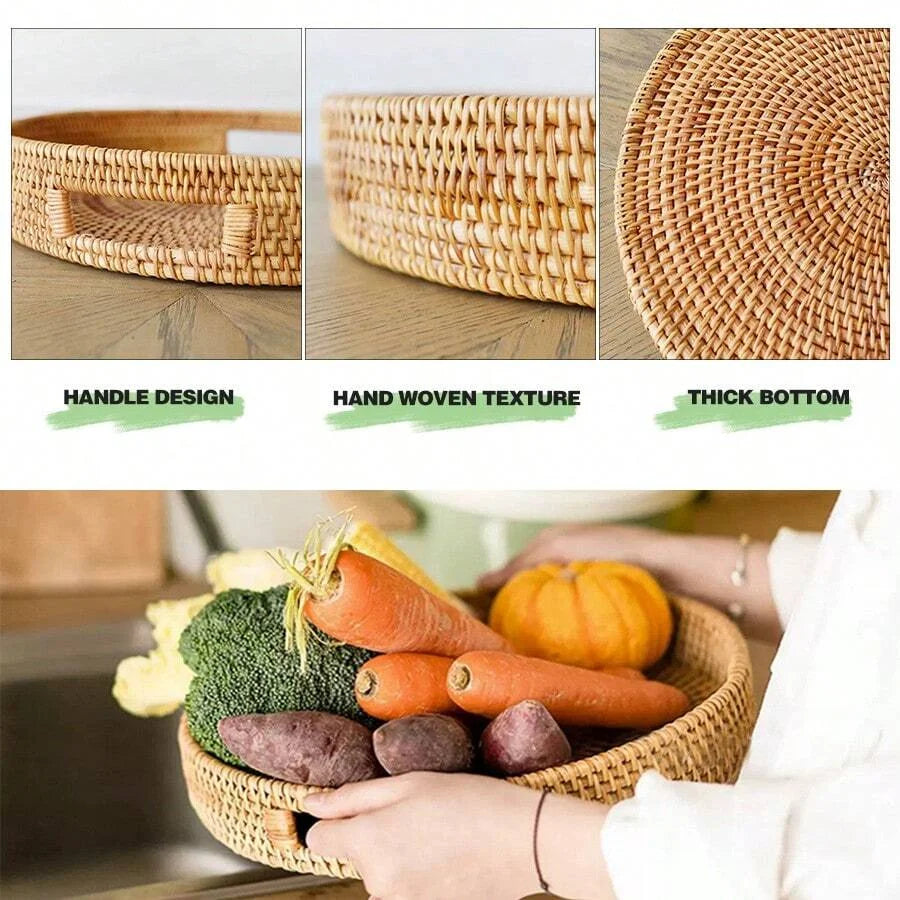 Natural Woven Serving Tray