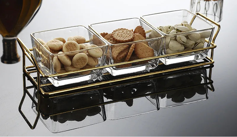 Amber Square Glass Bowl