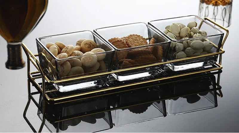 Amber Square Glass Bowl