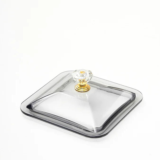 Amber Square Glass Bowl