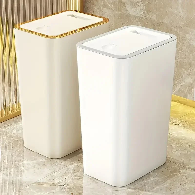 10L Odor Proof Trash Can with One Touch