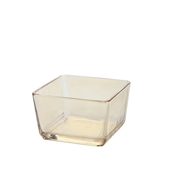 Amber Square Glass Bowl