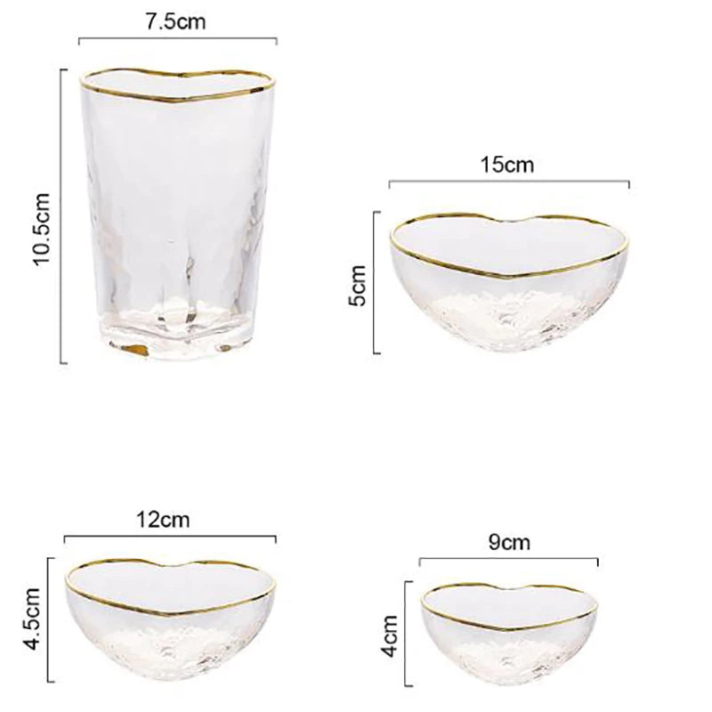 Glass Love Heart Shape Bowl