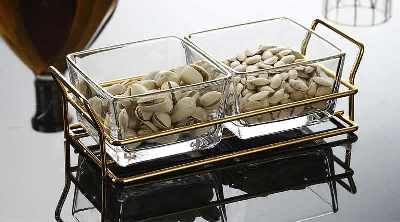 Amber Square Glass Bowl