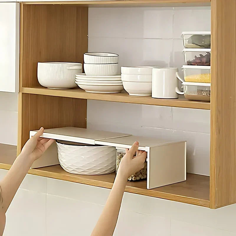 Cupboard Organizer Retractable Cabinet