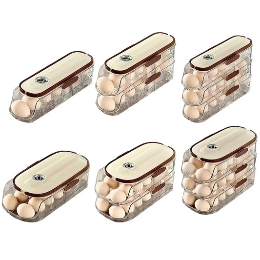 Egg Holder for Refrigerator Automatic Rolling