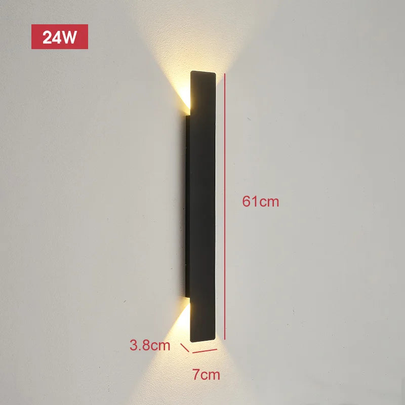 Outdoor Waterproof Wall Lamps Strip Aluminum Wall