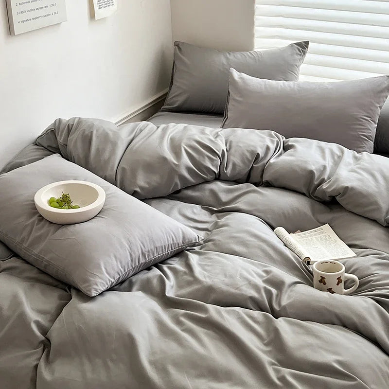 Solid Bed Linen Cotton Bedding