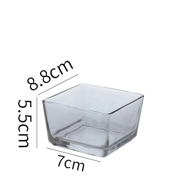Amber Square Glass Bowl