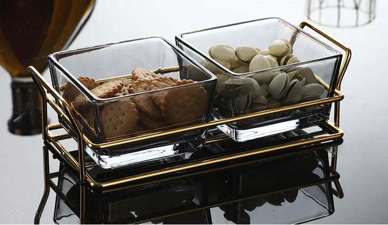 Amber Square Glass Bowl