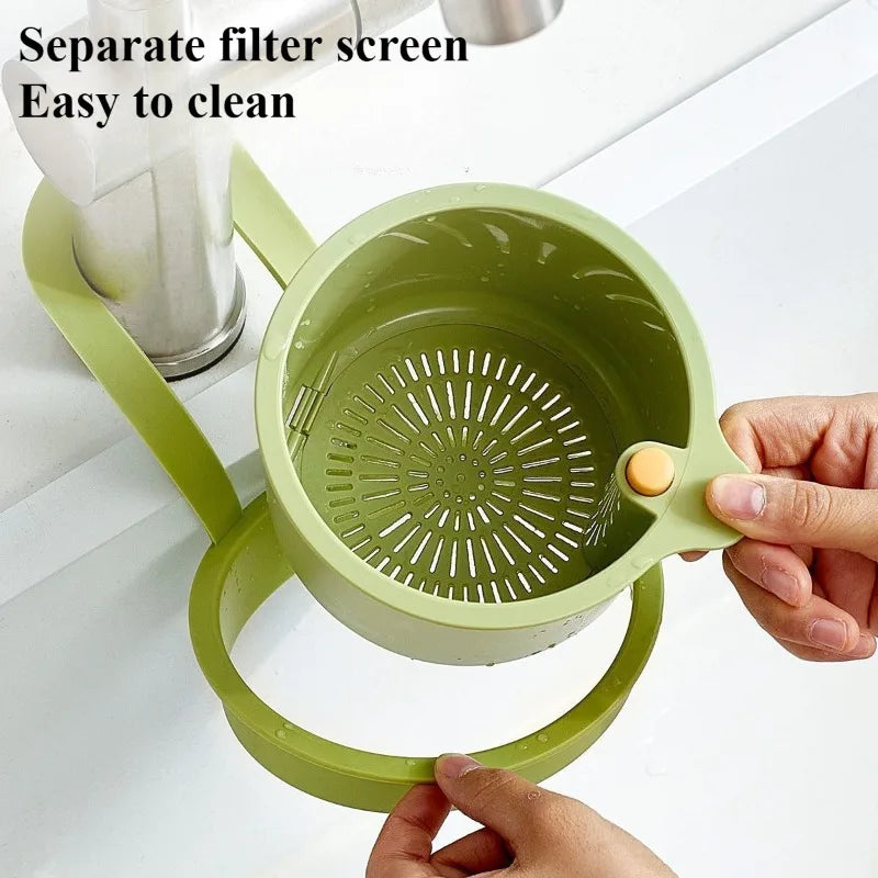 2 IN 1 Kitchen Sink Strainer Stopper One-click Opening