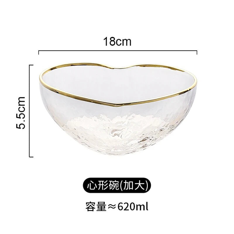 Glass Love Heart Shape Bowl