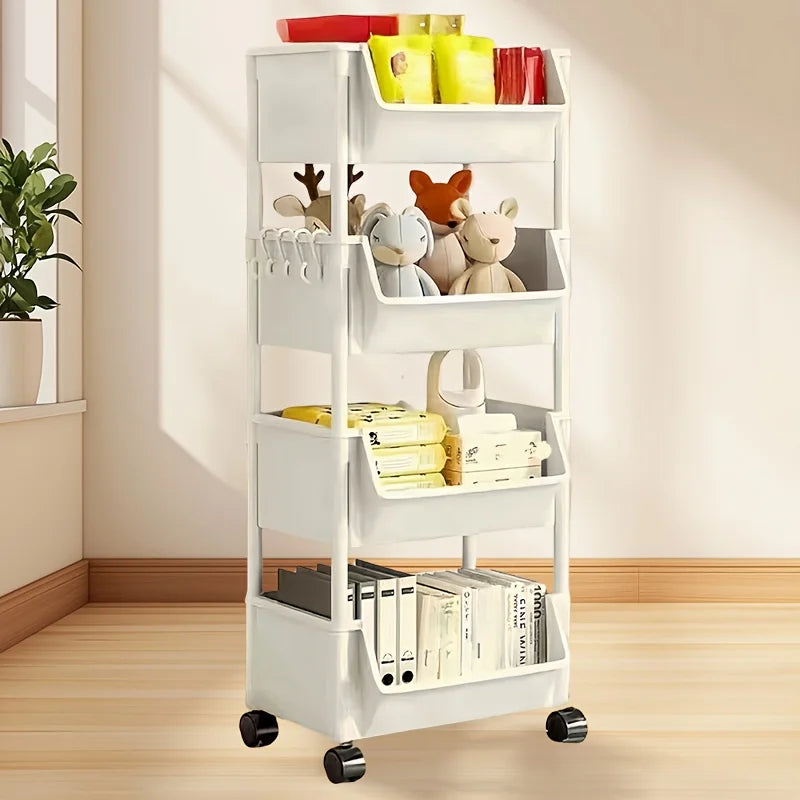 5-layers With wheels storage shelves