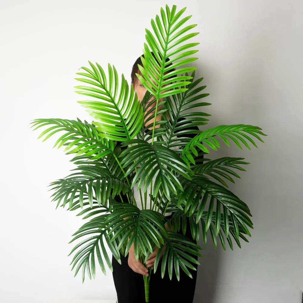 90-120cm Large Artificial Palm Tree Tropical Fake Plants Green Plastic Palm