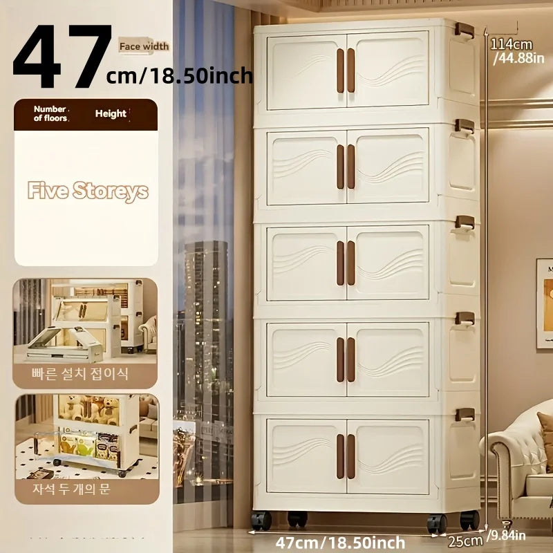 Foldable Storage Box with Clear Door