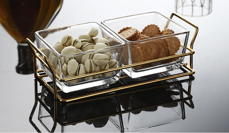 Amber Square Glass Bowl