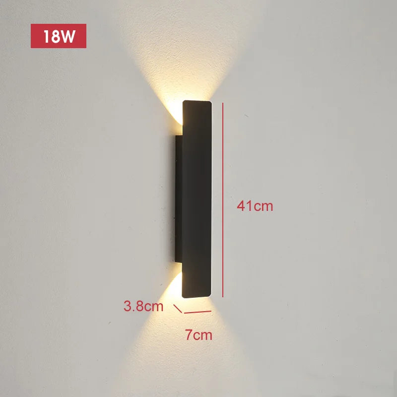 Outdoor Waterproof Wall Lamps Strip Aluminum Wall
