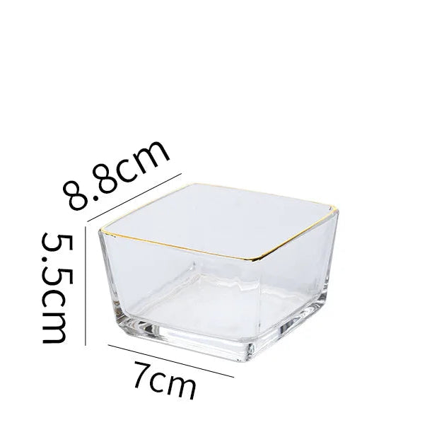 Amber Square Glass Bowl