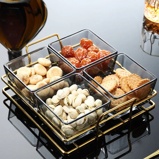 Amber Square Glass Bowl