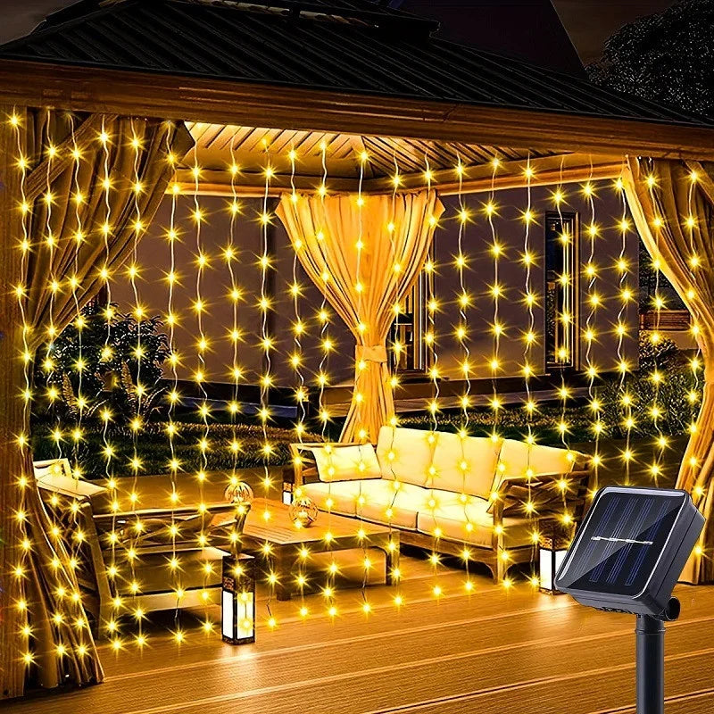 Solar Curtain Light Outdoor Waterproof Solar