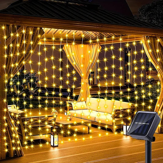 Solar Curtain Light Outdoor Waterproof Solar
