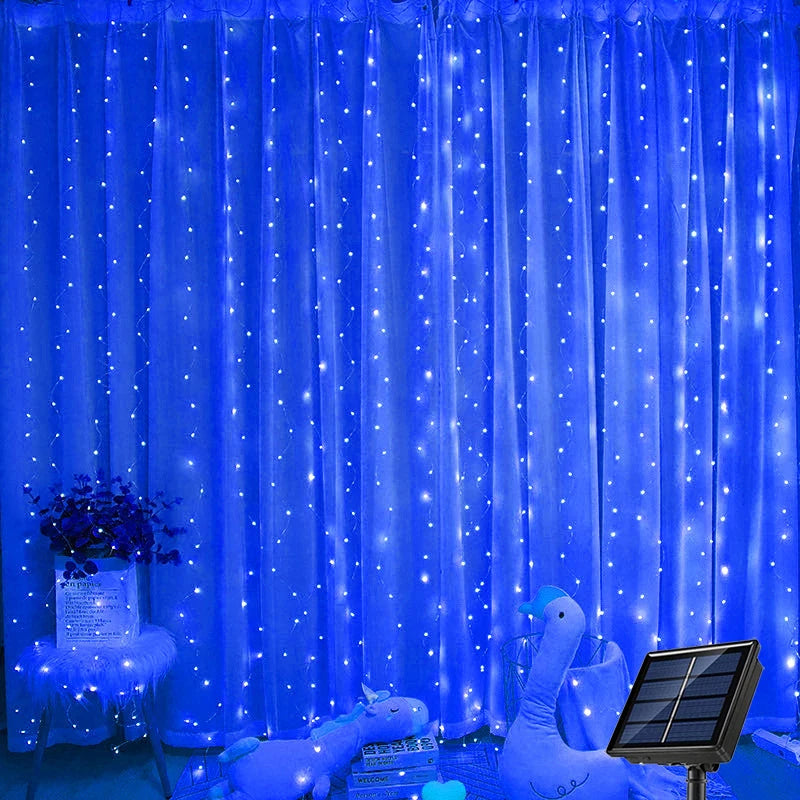 Solar Curtain Light Outdoor Waterproof Solar