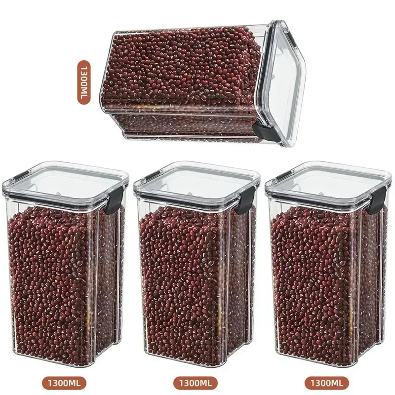 Sealed Jars Sets Stackable  Storage Sealed