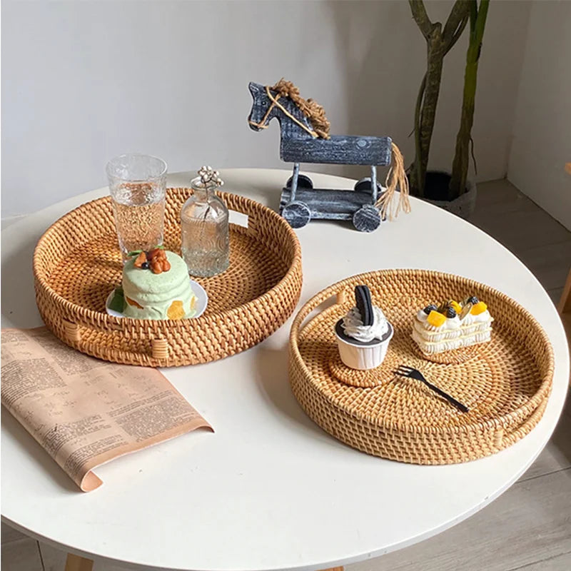 Natural Woven Serving Tray