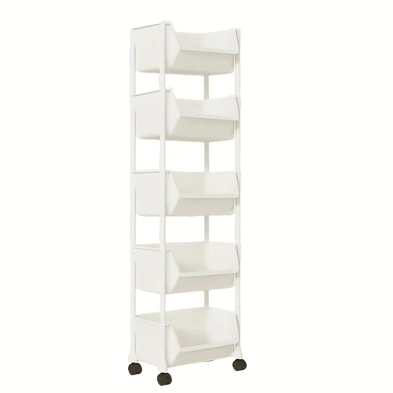 5-layers With wheels storage shelves