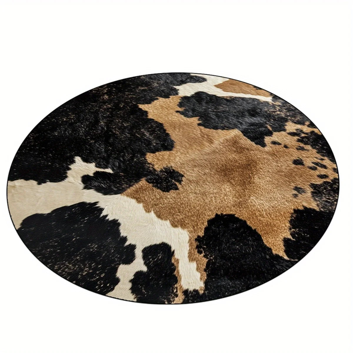 Cow Print Round Rug
