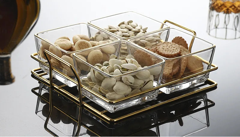 Amber Square Glass Bowl