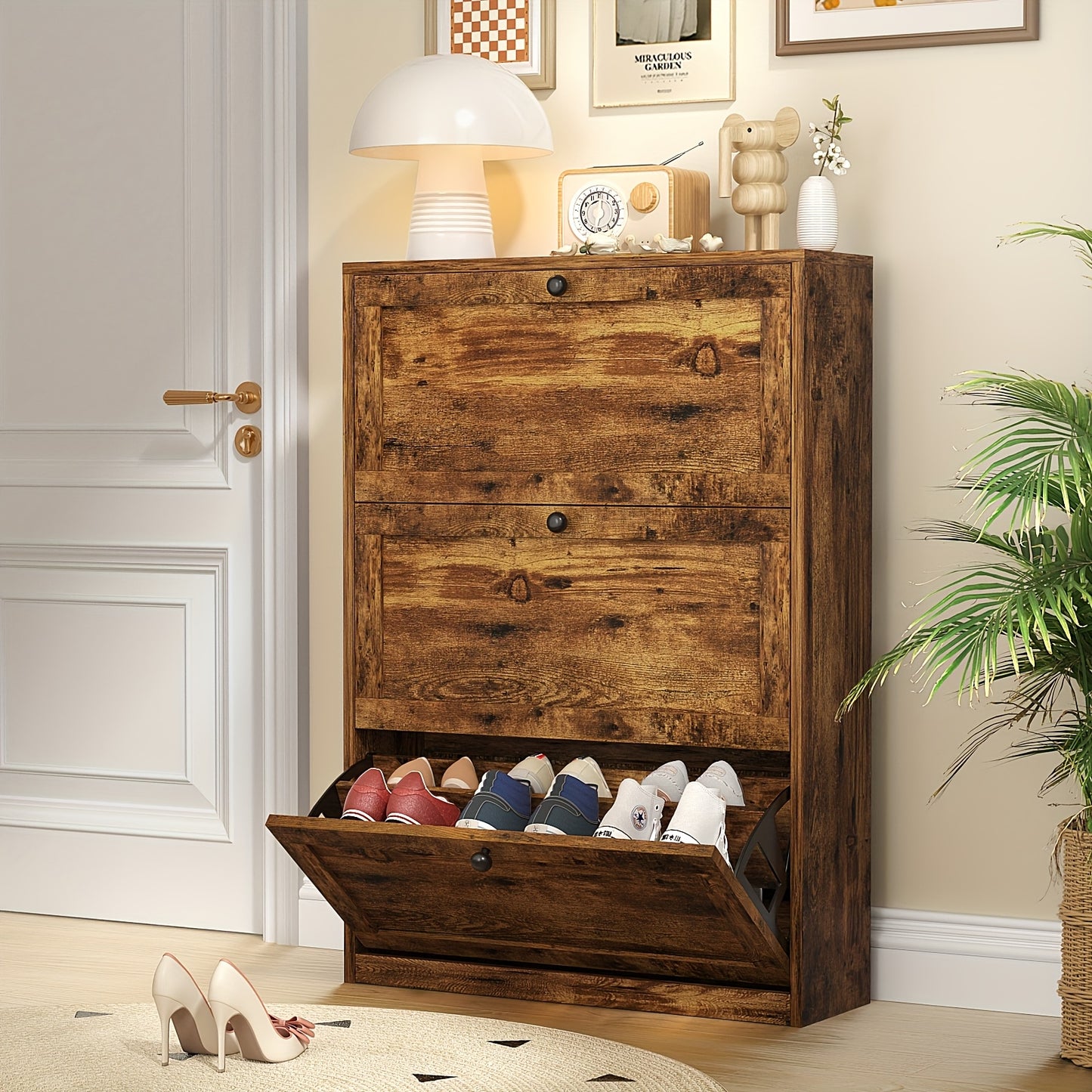 Wooden Modern Shoe Rack